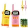 ODUFO Walkie Talkies For Kids 22 Channels 2 Way Radio Toy Gift For 3-12 Year Old Boys Girls 3Km Long Range For Outdoor Activities Games Cycling Hiking Camping (Pink+Yellow) 2 ODUFO Walkie Talkies For Kids 22 Channels 2 Way Radio Toy Gift For 3-12 Year Old Boys Girls 3Km Long Range For Outdoor Activities Games Cycling Hiking Camping (Pink+Yellow) -Folkmanis Toys Shop 51L49QYyQ1L