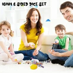 120 16mm 6 Sided Dice Set,Standard Game Dice Kids,Colored Dice With Storage Bucket Opaque For Board Games,Dice Games,Math Dice,Classroom,12 Colors -Folkmanis Toys Shop 51L4mfS6zjL