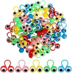 Googly Eye Rings Finger Puppets Eye On Rings Googly Eyeball Ring Eye Puppet Finger Toys For Kids Favor (50Pcs Random Color) -Folkmanis Toys Shop 51L8k5H7lL. AC