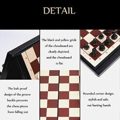 LANGWEI Magnetic Plastic Chess Set,Travel Chess Set With Folding Chess Board,Educational Toys For Kids And Adults 13 LANGWEI Magnetic Plastic Chess Set,Travel Chess Set With Folding Chess Board,Educational Toys For Kids And Adults -Folkmanis Toys Shop 51LAH3jFBGS