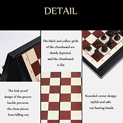 LANGWEI Magnetic Plastic Chess Set,Travel Chess Set With Folding Chess Board,Educational Toys For Kids And Adults 8 LANGWEI Magnetic Plastic Chess Set,Travel Chess Set With Folding Chess Board,Educational Toys For Kids And Adults - Image 6