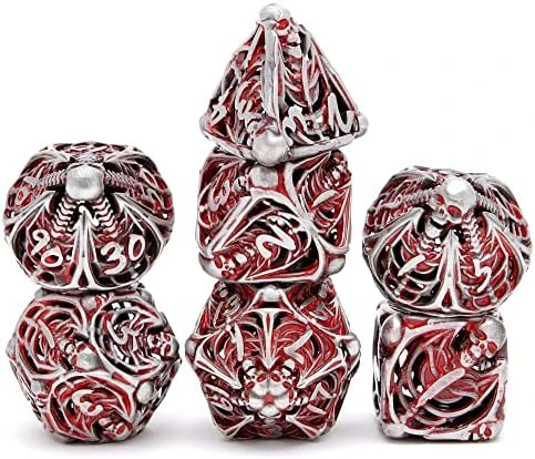 Hollow Metal DND Game Dice Dragon Design Ancient Iron 7Pcs Set For Dungeons And Dragons RPG MTG Table Games D&D Pathfinder Shadowrun And Math Teaching (with Metal Case) 12 Hollow Metal DND Game Dice Dragon Design Ancient Iron 7Pcs Set For Dungeons And Dragons RPG MTG Table Games D&D Pathfinder Shadowrun And Math Teaching (with Metal Case) - Image 10