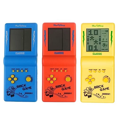 JIDAFANG-US 3 Pcs Brick Game Console Large Screen Handheld Games Electronic Games Build In 23 Classic Game For Kids Adults(Random Color) 3 JIDAFANG-US 3 Pcs Brick Game Console Large Screen Handheld Games Electronic Games Build In 23 Classic Game For Kids Adults(Random Color)