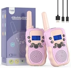 Kids Walkie Talkies Rechargeable For Boys Girls, Selieve 2 Way Radio 22 Channel 3 Miles Range HD Voice Handheld Walky Talky Toy, Birthday Gifts For 3-12 Year Old Kids For Adventure Garden Game -Folkmanis Toys Shop 51LLlCmj1mL. AC