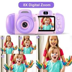 Goopow Mini Kids Camera Toys For 3 4 5 6 7 8 Year Old Girls Boys, Toddler Children Digital Video Camcorder Camera, Best Chritmas Birthday Festival Gift For Kids - 32G SD Card Included -Folkmanis Toys Shop 51LOUpgERfL