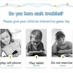 QHW Space Electronic Pinball Parent-Child Toys, Mini Electronic Desktop Game Console With Lights And Sounds, Christmas Birthday Gifts -Folkmanis Toys Shop 51LOenx2v6L