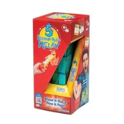5 Second Rule Relay - Family Party Game - Electronic Relay Baton - Shout It Out & Pass It Fast! - For 2 Or More Players, For Kids Ages 8 And Up