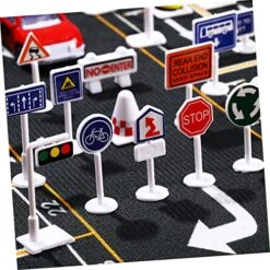 TOYANDONA 112 Pcs Mini & Outdoor Cones Toy Miniature Kids Plastic Educational For Signal Light Miniatures Preschool Street Learning Signs Simulation Playing Supplies Party Lights Christmas