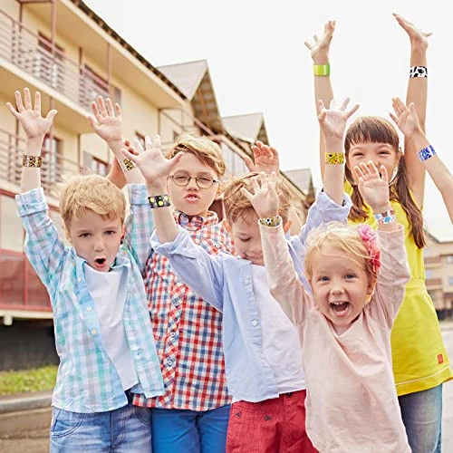 FUN LITTLE TOYS 72PCS Slap Bracelets For Kids, Party Favors Trinket Colorful Hearts Animal Print Design Retro Slap Bands Kid Birthday Gifts Prizes Treasure Box Goodies Pinata Fillers Classroom Rewards 7 FUN LITTLE TOYS 72PCS Slap Bracelets For Kids, Party Favors Trinket Colorful Hearts Animal Print Design Retro Slap Bands Kid Birthday Gifts Prizes Treasure Box Goodies Pinata Fillers Classroom Rewards - Image 5