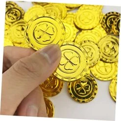 Alasum 100pcs Pirate Toy Toys For Kids Coins For Kids Pirate Doubloon Pirate Game Coins Poppets For Kids Golden Coins Plastic Gold Coins Kids Gold Coins Lucky Coin Game Currency Yingshi -Folkmanis Toys Shop 51Lq9IdXfdL
