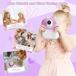 Instant Print Camera Toys For Toddlers Age 3-8,Boys And Girls Birthday Gifts With 1080P 2.4 Inch IPS Screen HD Video Recording,Kids Selfie Digital Camera Electronic Travel Game-Purple 17 Instant Print Camera Toys For Toddlers Age 3-8,Boys And Girls Birthday Gifts With 1080P 2.4 Inch IPS Screen HD Video Recording,Kids Selfie Digital Camera Electronic Travel Game-Purple -Folkmanis Toys Shop 51Lr27t8HJL