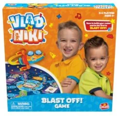 Goliath Vlad & Niki Blast Off! Game - Race To Build Your Rocket And Blast Off With Vlad & Niki From YouTube Kids' Channel - For 2-4 Players, Ages 4 And Up