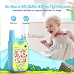 Dragon Touch Walkie Talkies Kids Camera, TalkieCam Multifunctional 1080P Digital Video Camera Toy With Built-in Games, Backlit LCD, Flashlight For 3-12 Year Old Boys Girls (Blue & Pink 2 Pack) 8 Dragon Touch Walkie Talkies Kids Camera, TalkieCam Multifunctional 1080P Digital Video Camera Toy With Built-in Games, Backlit LCD, Flashlight For 3-12 Year Old Boys Girls (Blue & Pink 2 Pack) -Folkmanis Toys Shop 51Lugm42QnL