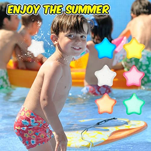 Reusable Water Balloons Quick Fill, Magnetic Water Balloons Self Sealing Refillable Water Balloons Water Toys Pool Toys For Kids Adults Water Fight Outdoor Games (24pcs Star) 5 Reusable Water Balloons Quick Fill, Magnetic Water Balloons Self Sealing Refillable Water Balloons Water Toys Pool Toys For Kids Adults Water Fight Outdoor Games (24pcs Star) - Image 3