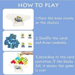 GGZONE Swing Stack High Child Balance Toy, Two Player Balancing Board Games For Kids & Adults, Tower Game Balance Stacking Block Party Game For Family, Parties, Travel (48 Pieces) -Folkmanis Toys Shop 51MHulfwC0L