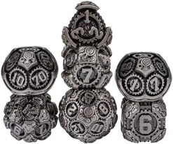 IUSTIDIE Metal Dice Set D&D, 7-Die DND Dice Metal Gear Dice With Dice Gift Bag For DND Dungeons And Dragons Role Playing Games (Red Copper Blue) -Folkmanis Toys Shop 51MRBjQj3SL. AC