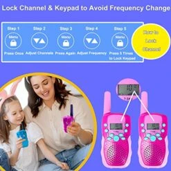 Rechargeable Walkie Talkies For Kids, 36 Hours Working Time, Outdoor Toys For Kids 6-12, Kids Two Way Radio With 3KM Long Distance, Kids Walkie Talkies, Outdoor Kids Game For Camping, Hiking -Folkmanis Toys Shop 51MWSYoVKYL