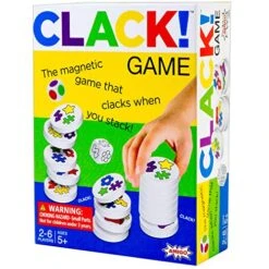 AMIGO Games AMI18002 CLACK! Kids Magnetic Stacking Game With 36 Magnets, Multicolor