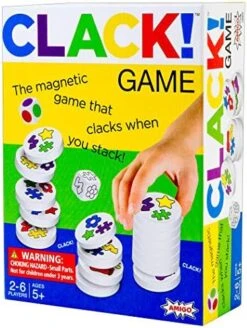 AMIGO Games AMI18002 CLACK! Kids Magnetic Stacking Game With 36 Magnets, Multicolor -Folkmanis Toys Shop 51MXyDiZE2L. AC