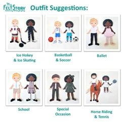 My Felt Story - Dress Me Up Sporty Dolls 8 My Felt Story - Dress Me Up Sporty Dolls -Folkmanis Toys Shop 51McGsVgtoL