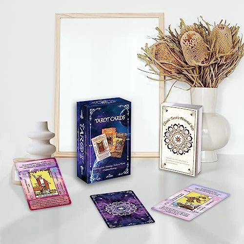 IXIGER Tarot Cards Set With Guide Book,Tarot Cards For Beginners,Tarot Cards Deck With Meanings On Them,Learning Tarot Deck Fortune Telling Game With Velvet Tarot Bag 5 IXIGER Tarot Cards Set With Guide Book,Tarot Cards For Beginners,Tarot Cards Deck With Meanings On Them,Learning Tarot Deck Fortune Telling Game With Velvet Tarot Bag - Image 3