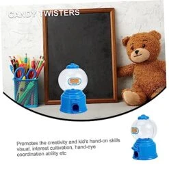 Toyvian 6 Pcs Mini Sugar Machine Candy Dispenser Toys Spiral Gumball Bank Bubble Gum Machine Small Snack Containers Plastic Playes Kids Mini Toys Gumball Machines For Children Abs -Folkmanis Toys Shop 51MhC4WWAQL