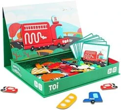 Toi Kids Magnet Toys Magnetic Jigsaw Puzzle Boxes For Kids Age 3-8 With Game Board, Preschool Tabletop Toy For Toddlers Promoting Hand-Eye Coordination, Dressing -Folkmanis Toys Shop 51Mu w9HLwS. AC
