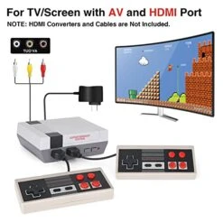 Mihiliring Retro Game Console, Classic Mini Video Game Console System Built-in 620 Old Games, AV Output, 8-Bit Plug And Play Old School Entertainment System Games Console For Kids, Adult As Gift (AV) -Folkmanis Toys Shop 51MuRgWT3kL