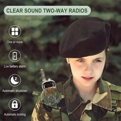 Hsility Walkie Talkies For Kids 2 Way Radio With LED Light 16 Channels 3 Miles Range Walkie Talkie For Outside Camping And Hiking -Folkmanis Toys Shop 51MwJP6WWcL