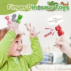 DINOTRONIC 20 Pcs Learning Toy For Toddlers 1 2 3 Year Old,Montessori Toys With Dinosaur Finger Puppets & Stacking House,Counting & Matching & Sorting Fine Motor Games,Toys For 1+ Year Old Baby 10 DINOTRONIC 20 Pcs Learning Toy For Toddlers 1 2 3 Year Old,Montessori Toys With Dinosaur Finger Puppets & Stacking House,Counting & Matching & Sorting Fine Motor Games,Toys For 1+ Year Old Baby -Folkmanis Toys Shop 51MyhOkvL4L