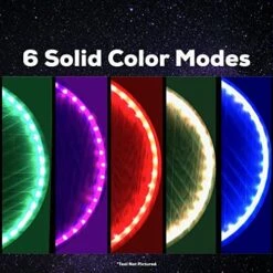 HoopHeads Luminati LED Hula Hoop With Remote 32 Unique Colors, Modes, And Effects - 44+ Bold Bright LEDs (28" Diameter - 5/8" HDPE) 15 HoopHeads Luminati LED Hula Hoop With Remote 32 Unique Colors, Modes, And Effects - 44+ Bold Bright LEDs (28" Diameter - 5/8" HDPE) -Folkmanis Toys Shop 51N37OSEJhL