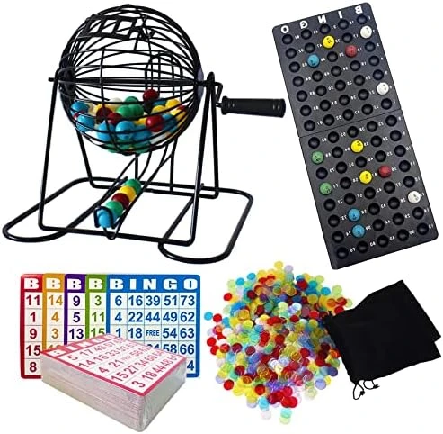 Yuanhe Deluxe Bingo Game Set With 6 Inch Metal Round Cage, 75 Colored Bingo Balls, 50 Bingo Cards, 300 Mix Bingo Chips And Bingo Master Board For Large Groups, Parties 10 Yuanhe Deluxe Bingo Game Set With 6 Inch Metal Round Cage, 75 Colored Bingo Balls, 50 Bingo Cards, 300 Mix Bingo Chips And Bingo Master Board For Large Groups, Parties - Image 8