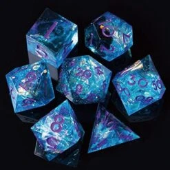 Sharp Edge DND Dice Set Handmade 7 Accessories Dice For Dungeons And Dragons TTRPG Games, Multi-Sided RPG Polyhedral Resin Sharp Edge Dice Roleplaying Games Shadowrun Pathfinder MTG -Folkmanis Toys Shop 51N4wXYUcL. AC