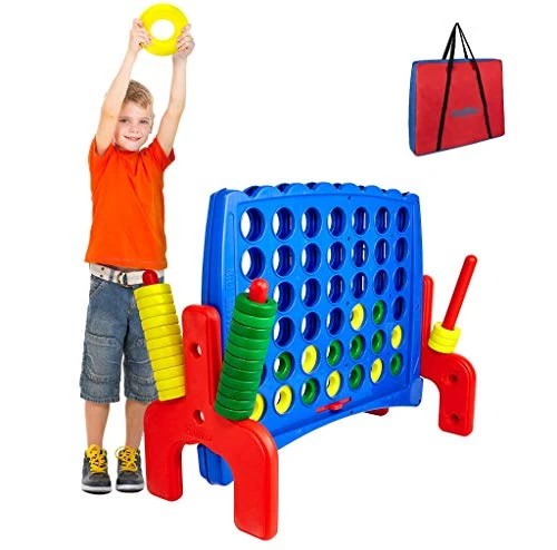 Giant 4 To Score In A Row With Storage Carry Bag Included - Almost 3'-Ft High - Large For Indoor And Outdoor: Any Weather Connect Game For Family Fun - Quick To Assemble 3 Giant 4 To Score In A Row With Storage Carry Bag Included - Almost 3'-Ft High - Large For Indoor And Outdoor: Any Weather Connect Game For Family Fun - Quick To Assemble