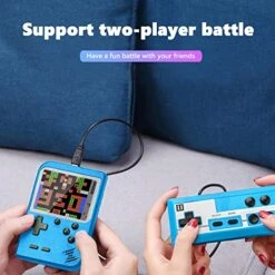 Ormosiat Retro Mini 500 Non-Repeating Classic FC Games Portable Video Handheld Game Console.3.0-inch Screen.1020mAh (500_Blue) -Folkmanis Toys Shop 51NOLK3XTgL