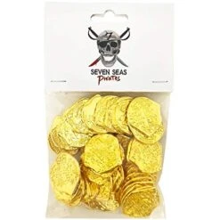Lot Of 50 Toy Metal Shiny Gold Pirate Treasure Coins 7 Lot Of 50 Toy Metal Shiny Gold Pirate Treasure Coins -Folkmanis Toys Shop 51NSW0HoFSL