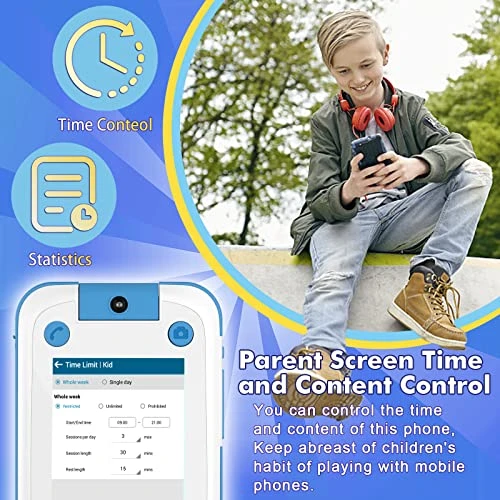 Kids Cell Phone Toddler Phone Real Play Phone For 3-12 Years Old Girls Boys 6 Inch HD Screen Electronic Learning Smart Phone Toy With MP3 Music Player Dual Cameras Birthday 5 Kids Cell Phone Toddler Phone Real Play Phone For 3-12 Years Old Girls Boys 6 Inch HD Screen Electronic Learning Smart Phone Toy With MP3 Music Player Dual Cameras Birthday - Image 3