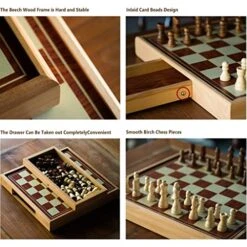Crafted Chesspiece Wooden Chess Set Handmade Chess Board With Removable Storage Box Travel Portable Chess Game Sets For Kids And Adults Chess Set In Toys ( Size : Large ) 13 Crafted Chesspiece Wooden Chess Set Handmade Chess Board With Removable Storage Box Travel Portable Chess Game Sets For Kids And Adults Chess Set In Toys ( Size : Large ) -Folkmanis Toys Shop 51NZMxZtWLL
