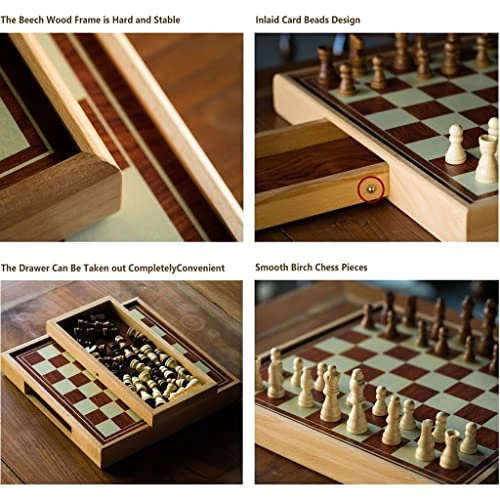 Crafted Chesspiece Wooden Chess Set Handmade Chess Board With Removable Storage Box Travel Portable Chess Game Sets For Kids And Adults Chess Set In Toys ( Size : Large ) 8 Crafted Chesspiece Wooden Chess Set Handmade Chess Board With Removable Storage Box Travel Portable Chess Game Sets For Kids And Adults Chess Set In Toys ( Size : Large ) - Image 6