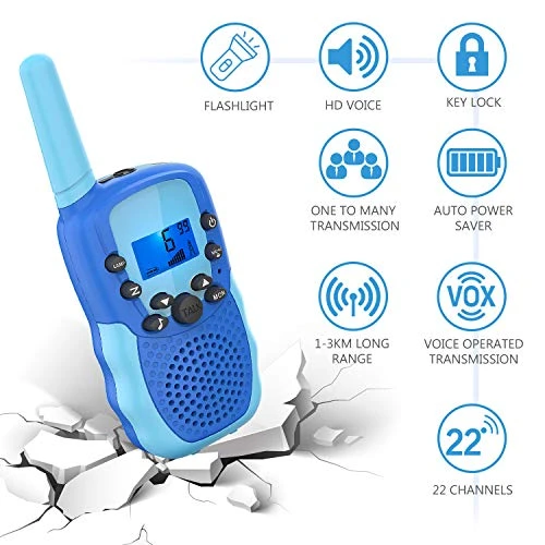 Wishouse Walkie Talkies For Kids, Toys For 3-8 Year Old Boys Girls, Childrens Radio Long Range With Detachable Lanyard Flashlight, Outdoor Camping Games Halloween Cosplay Xmas Birthday Gift 4 Pack 6 Wishouse Walkie Talkies For Kids, Toys For 3-8 Year Old Boys Girls, Childrens Radio Long Range With Detachable Lanyard Flashlight, Outdoor Camping Games Halloween Cosplay Xmas Birthday Gift 4 Pack - Image 4