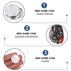 TOYANDONA 200pcs Pirate Coins Treasure Coins Plastic Vintage Coin Toy Coin Chips Jewelry Playset Halloween Party Supplies Activity Game Piece -Folkmanis Toys Shop 51NldNSjwaL