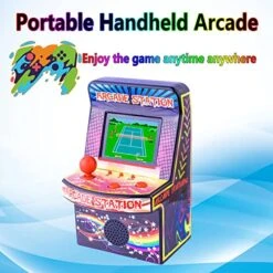 Great Boy Arcade Handheld Game Console For Kids With Buid In 240 Puzzle Casual Video Games HD Color Screen Retro Mini Game Machines Electronics Toys Girls Boys Toddlers Birthday Christmas Party Gift -Folkmanis Toys Shop 51O132ufjoL