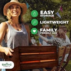 SWOOC Games - Reclaimed Giant Tower Game | 60 Large Blocks | Storage Crate/Outdoor Game Table | Starts Over 2.5ft Big | Max Height Of 5ft | Genuine Jumbo Toppling Yard Games | Jumbo Backyard Set -Folkmanis Toys Shop 51O47cyLLaL