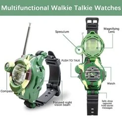 Walkie Talkies Watch, Spy Watch Army Toys For Kids Age 8-12, 7 In 1 Digital Watch Walkie Talkies, Two-Way Long Range Transceiver With Flashlight, Cool Spy Gadgets For Boy Girls -Folkmanis Toys Shop 51OKvM9bGQS