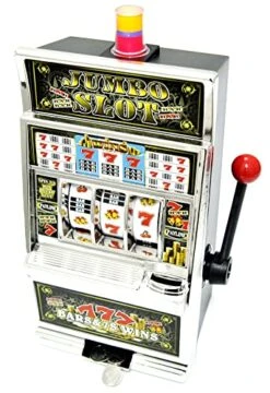 PowerTRC Jumbo Slot Machine Coin Bank | Casino Toy Slots Piggy Bank | Flashing Lights And Jackpot Sounds