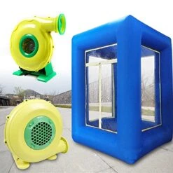 Inflatable Cash Cube Money Machine With Blowers*2, Inflatable Money Machine Booth For Event, Promotion, 8.2ft/2.5m