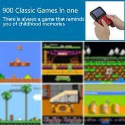 ReignSword Retro Handheld Rocker Game Console, Mini Arcade Machines Multiple Emulators Built-in Classical Games, Portable Handheld Video Games For Kids And Adult, Console Box Support TV Output (Red) -Folkmanis Toys Shop 51OZWj7fDwL