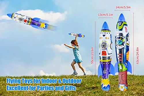 TOPRADE Rocket Balloon Launcher 2pcs, Finger-Press-To-Launch Rocket Balloons, Pop-Up Rocket Flying Toys Outdoor Sport For Adults And Kids, Excellent For Parties And Gifts (Rocket Balloon Launcher) 7 TOPRADE Rocket Balloon Launcher 2pcs, Finger-Press-To-Launch Rocket Balloons, Pop-Up Rocket Flying Toys Outdoor Sport For Adults And Kids, Excellent For Parties And Gifts (Rocket Balloon Launcher) - Image 5