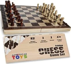 Magnetic Chess Set With Folding Chess Board, Magnetic Pieces, Storage Slots – Americas Toys Travel Games Set – Family Friendly Party Mini Сhess Game For Two Players (Ages 6+) Packaging May Vary -Folkmanis Toys Shop 51Ol G08kzL. AC