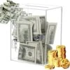 ETPlanet Large Clear Piggy Bank For Adults Kids, Openable Transparent Acrylic Money Bank Saving Box With Key, Unbreakable Coin Jar Pot Cash Container Box, For Teens Boys Girls Toys Age 6-12 Year Old -Folkmanis Toys Shop 51On8y8zl9L
